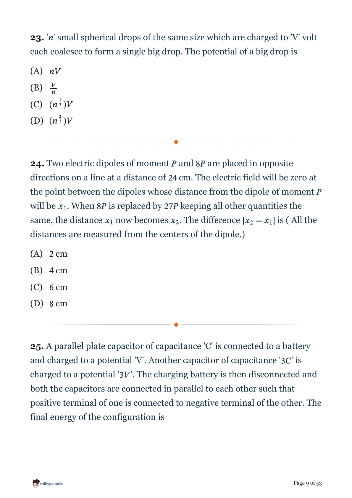 MHT CET 2026 April 19 Shift 1 PCM Question Paper page 9