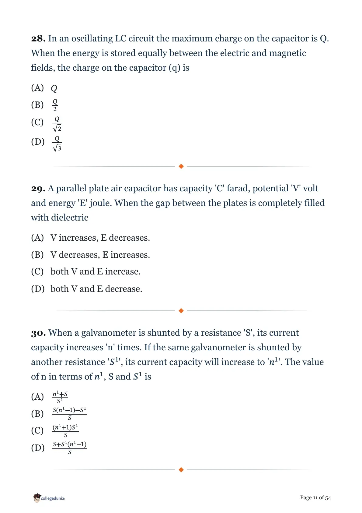 MHT CET 2026 April 19 Shift 2 PCM Question Paper page 11
