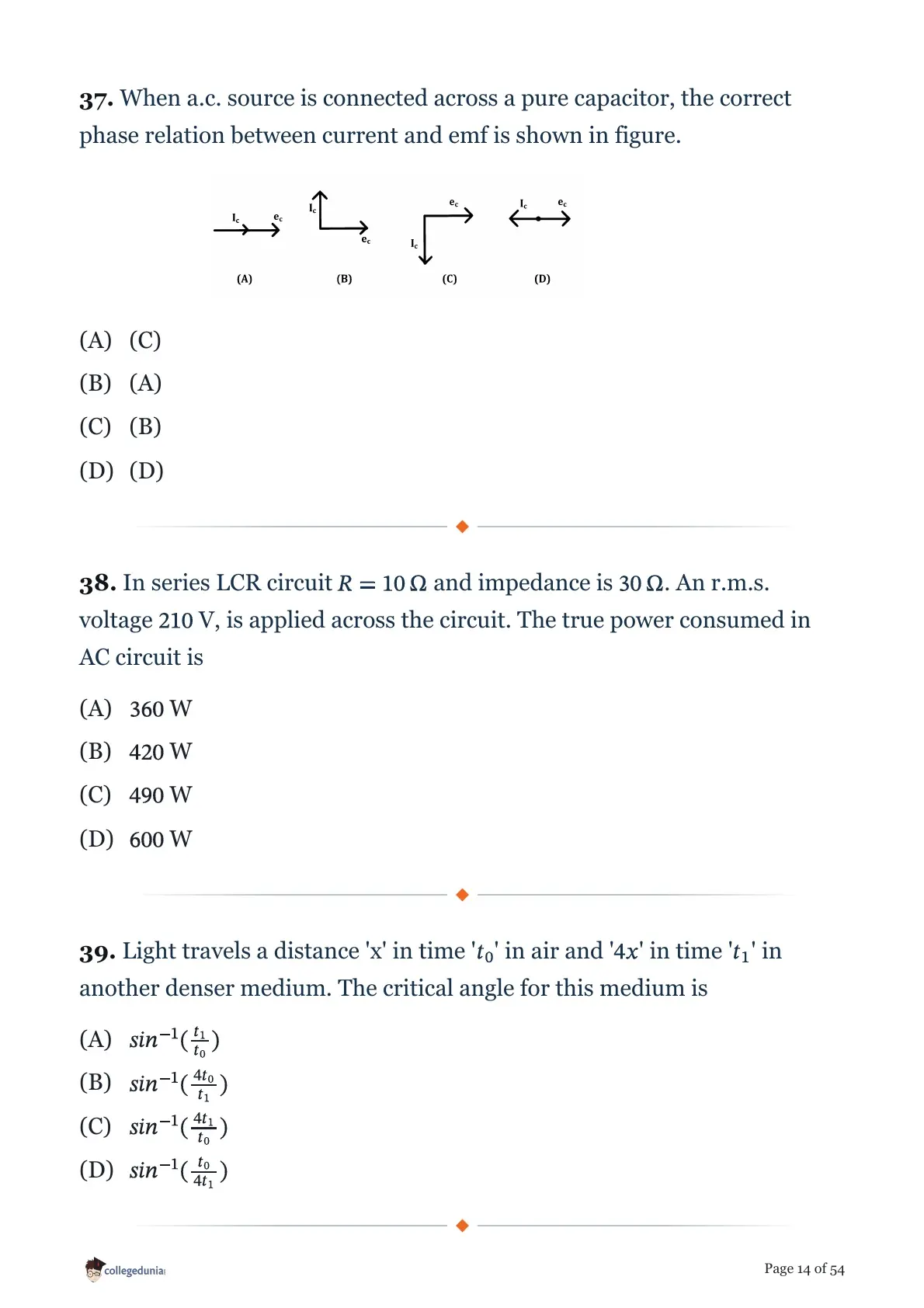 MHT CET 2026 April 19 Shift 2 PCM Question Paper page 14