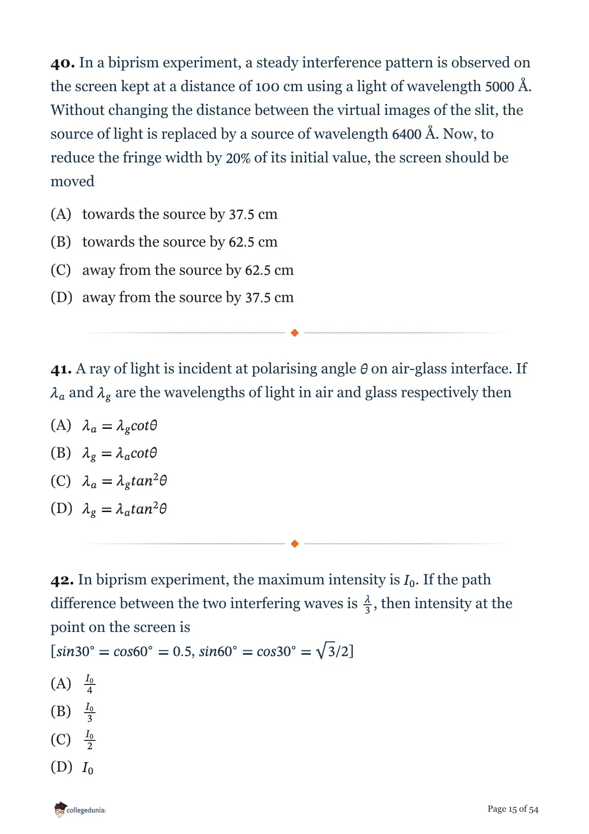 MHT CET 2026 April 19 Shift 2 PCM Question Paper page 15