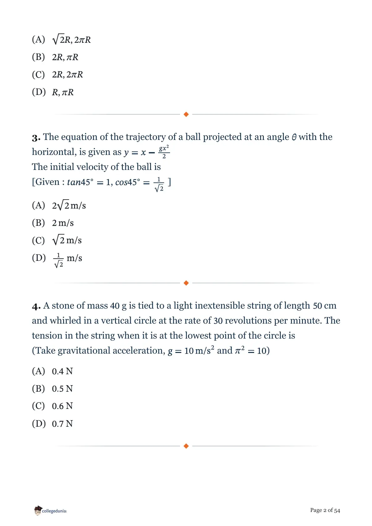 MHT CET 2026 April 19 Shift 2 PCM Question Paper page 2