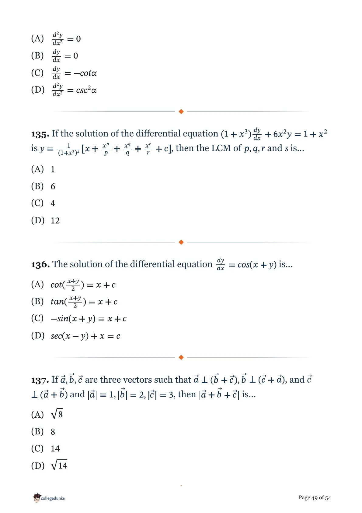 MHT CET 2026 April 19 Shift 2 PCM Question Paper page 49