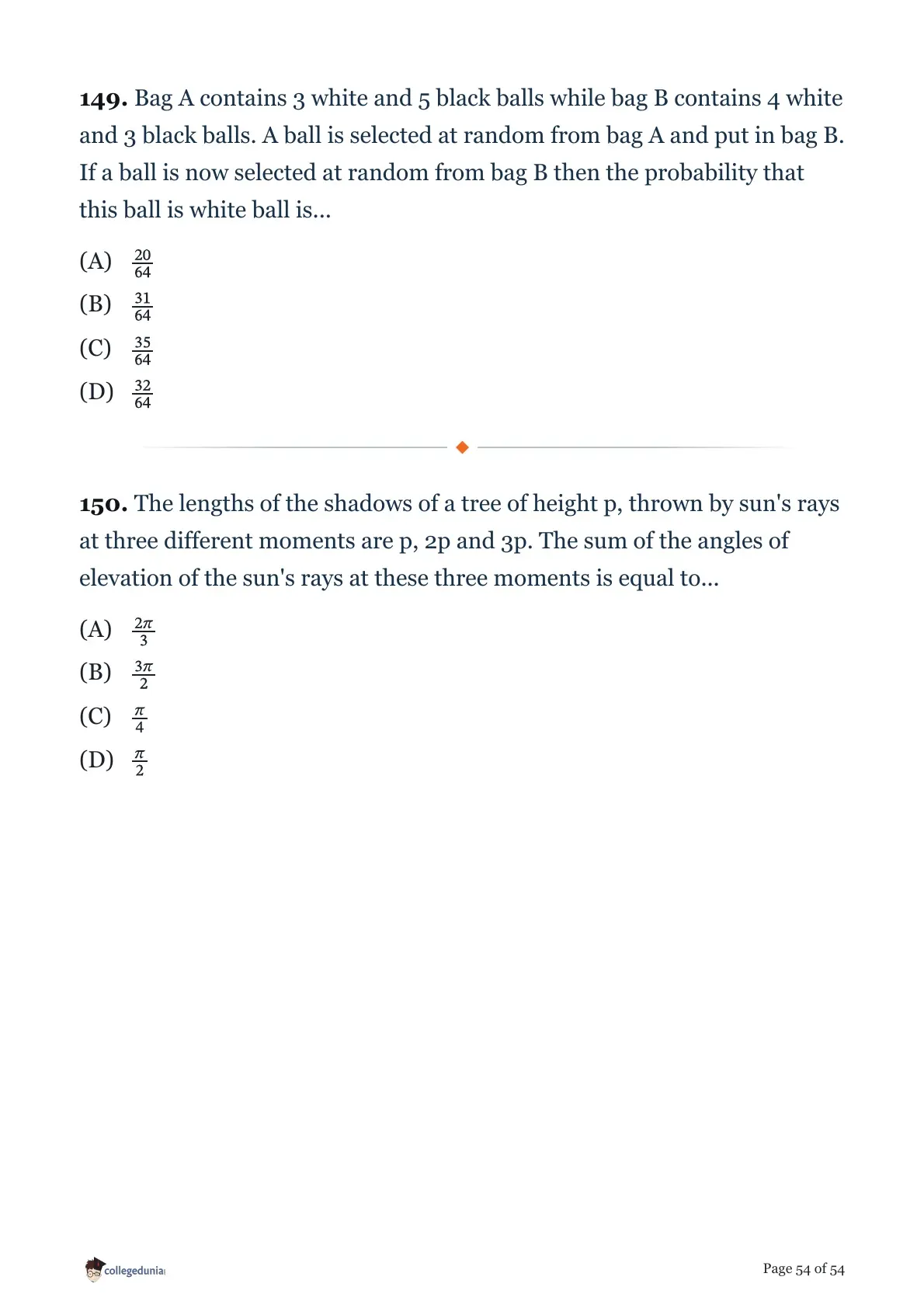 MHT CET 2026 April 19 Shift 2 PCM Question Paper page 54