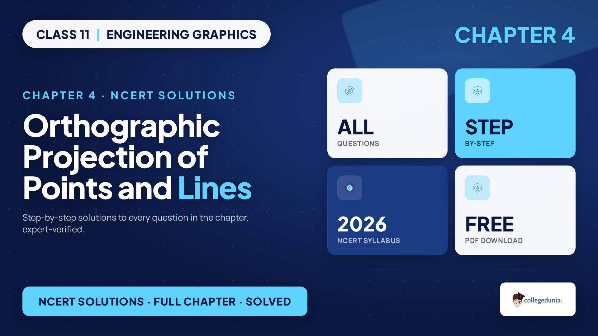 Class 11 Engineering Graphics Chapter 4 orthographic projection NCERT Solutions