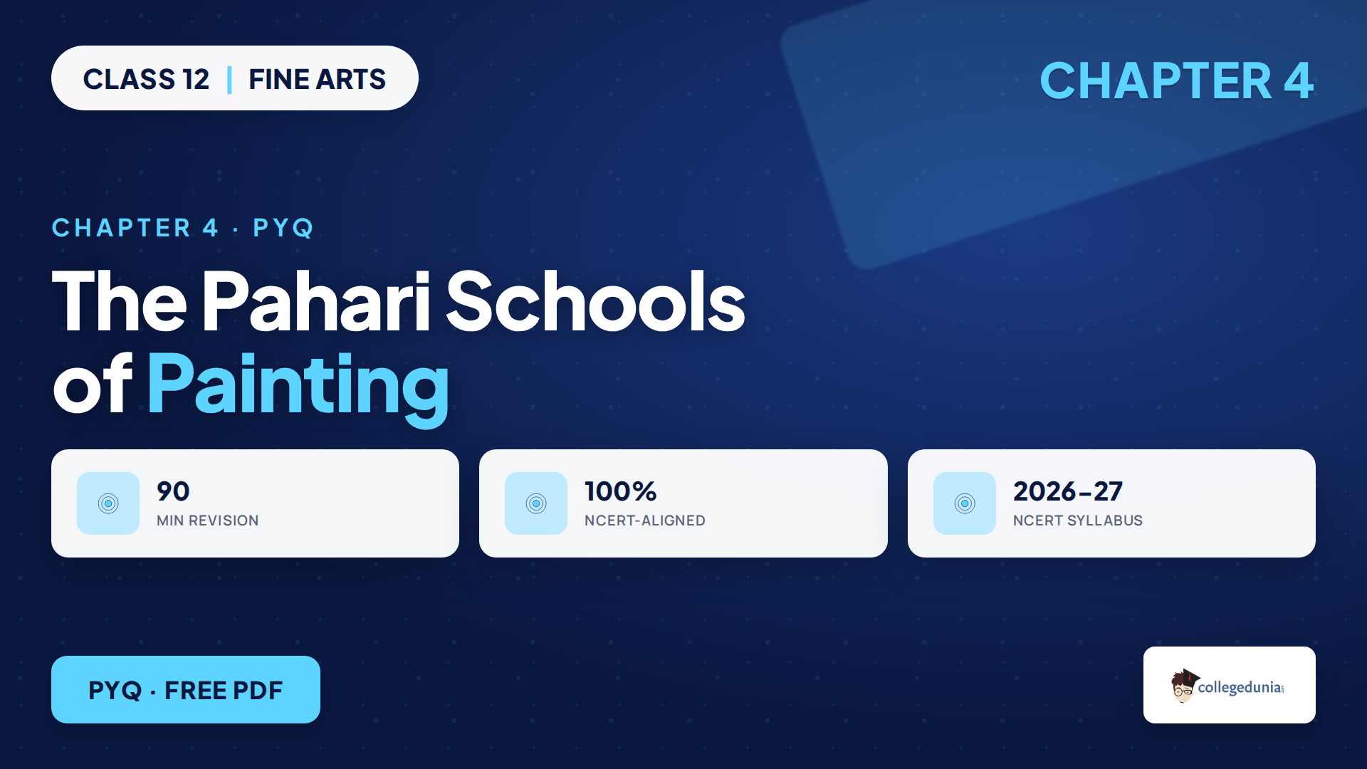 Class 12 Fine Arts The Pahari Schools of Painting PYQ PDF