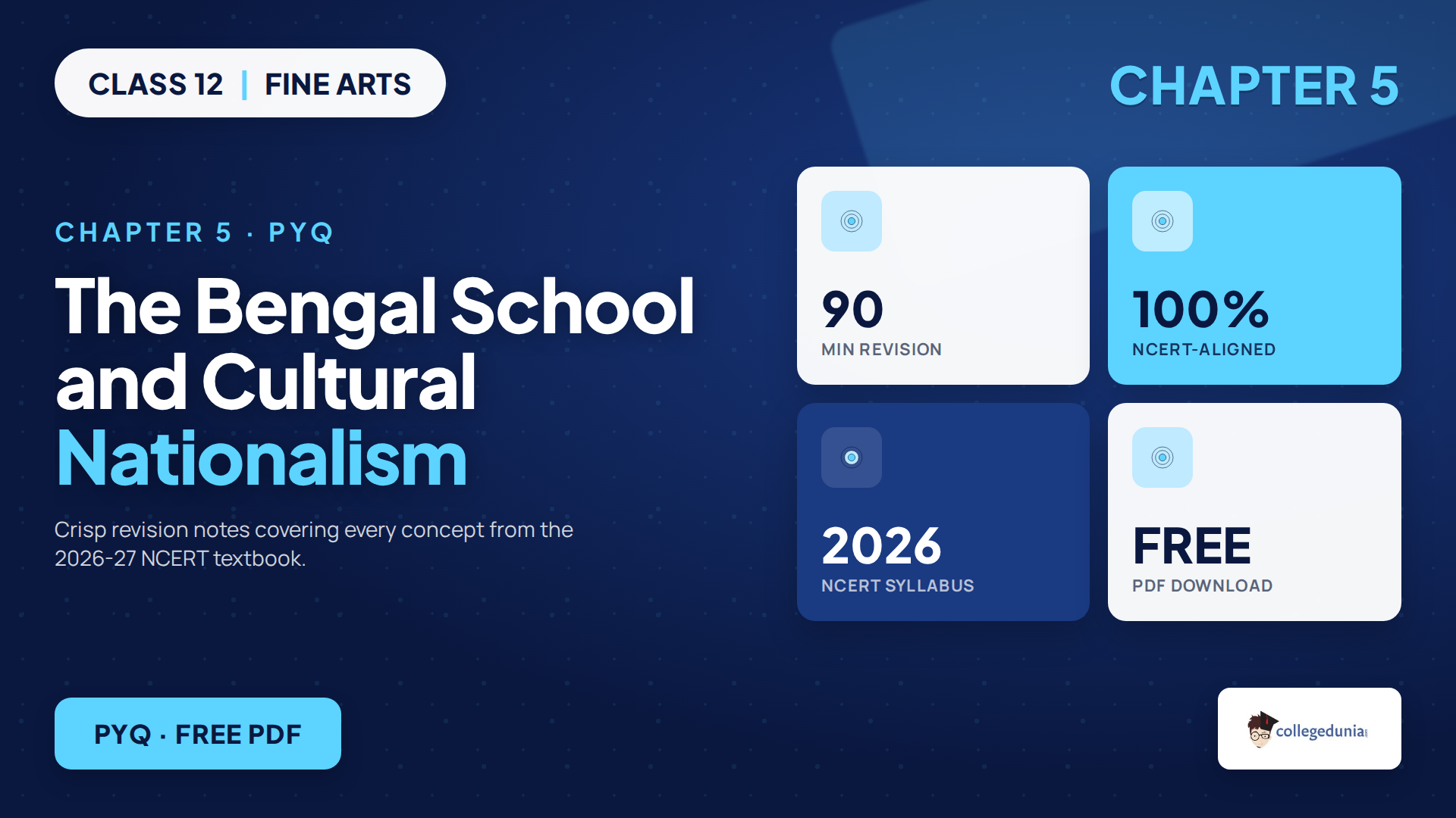 Class 12 Fine Arts The Bengal School and Cultural Nationalism PYQ PDF