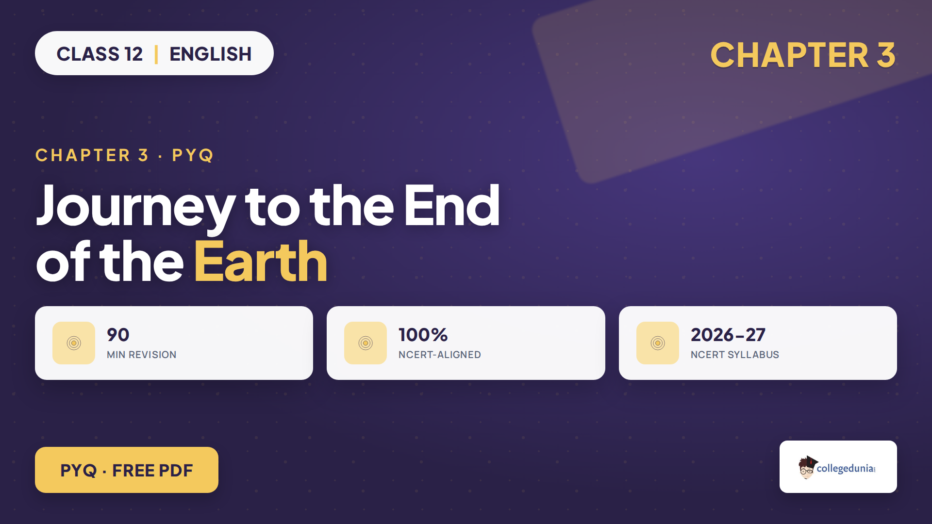Class 12 English Vistas Journey to the End of the Earth PYQ PDF