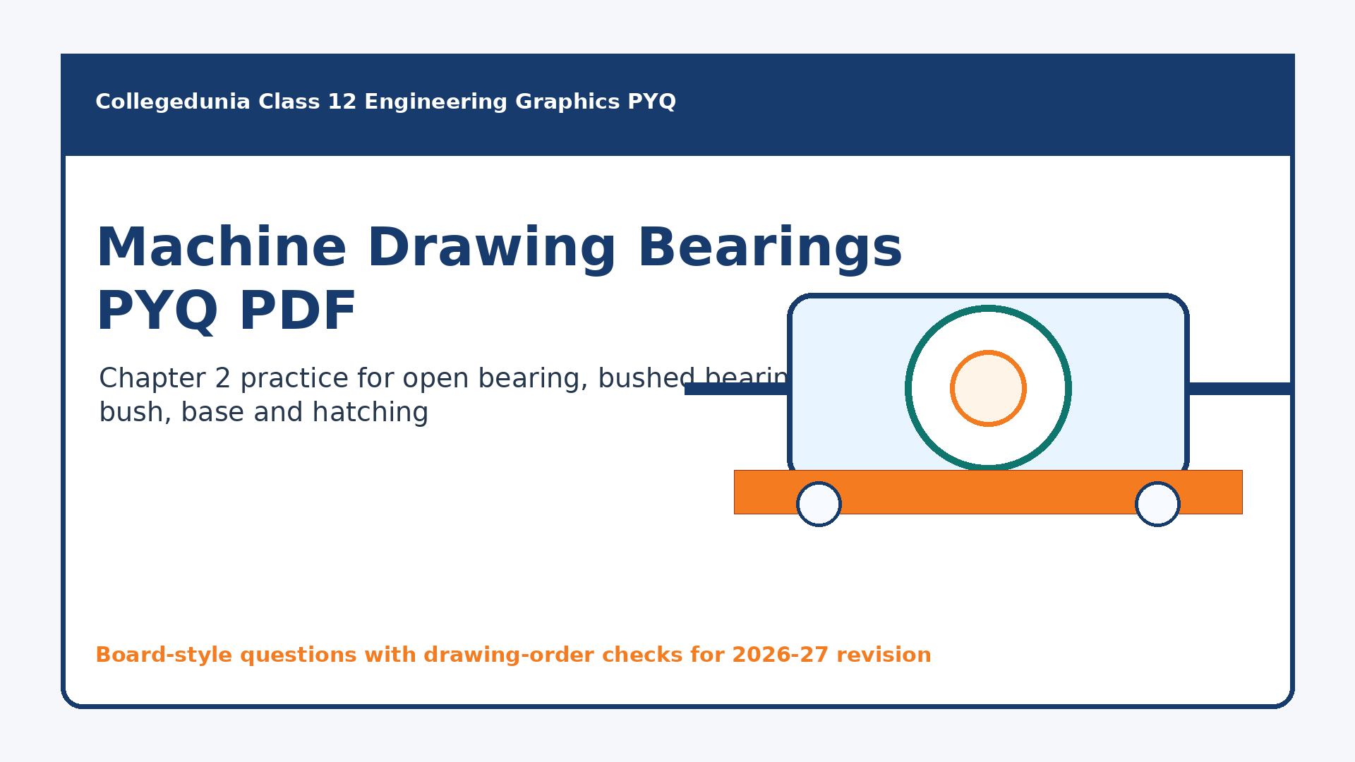Class 12 Engineering Graphics Machine Drawing Bearings PYQ PDF