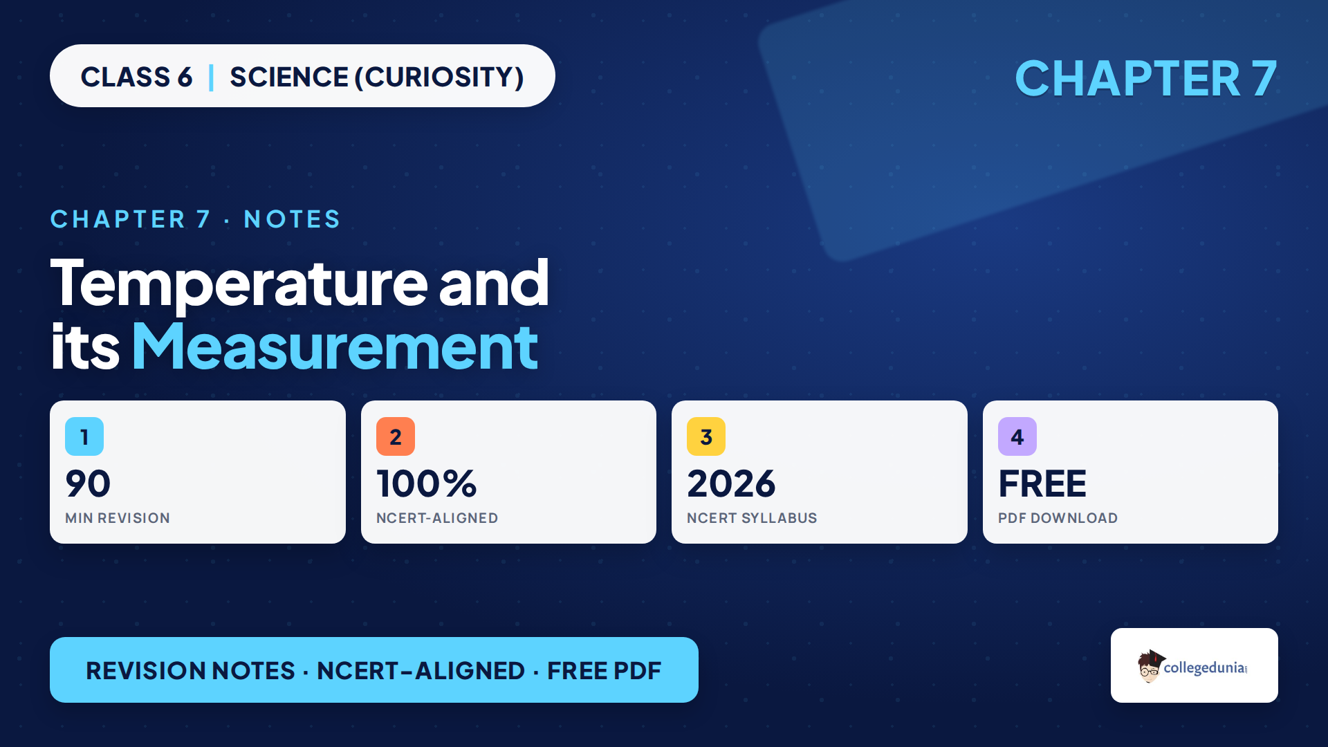 NCERT Class 6 Science Curiosity Chapter 7 Temperature and its Measurement Notes