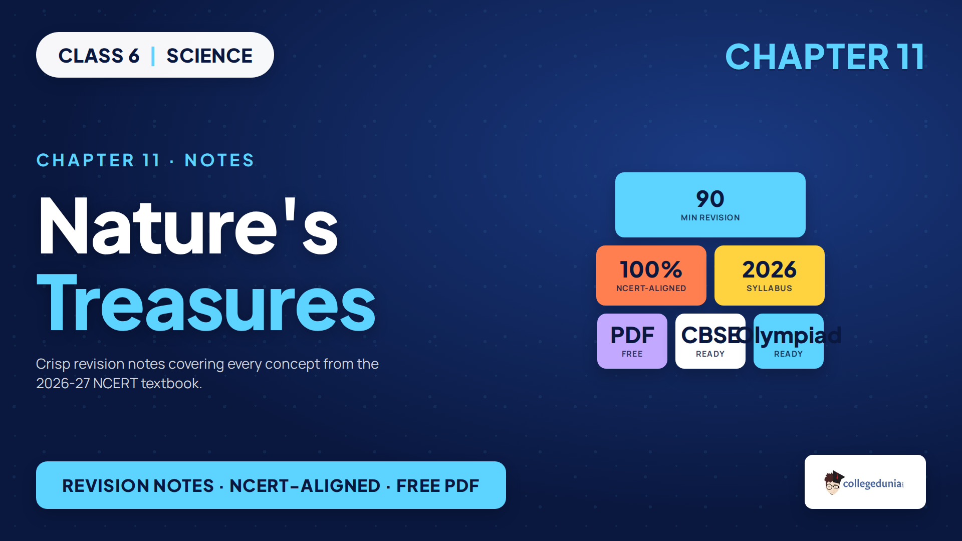 NCERT Class 6 Science Chapter 11 Nature's Treasures notes