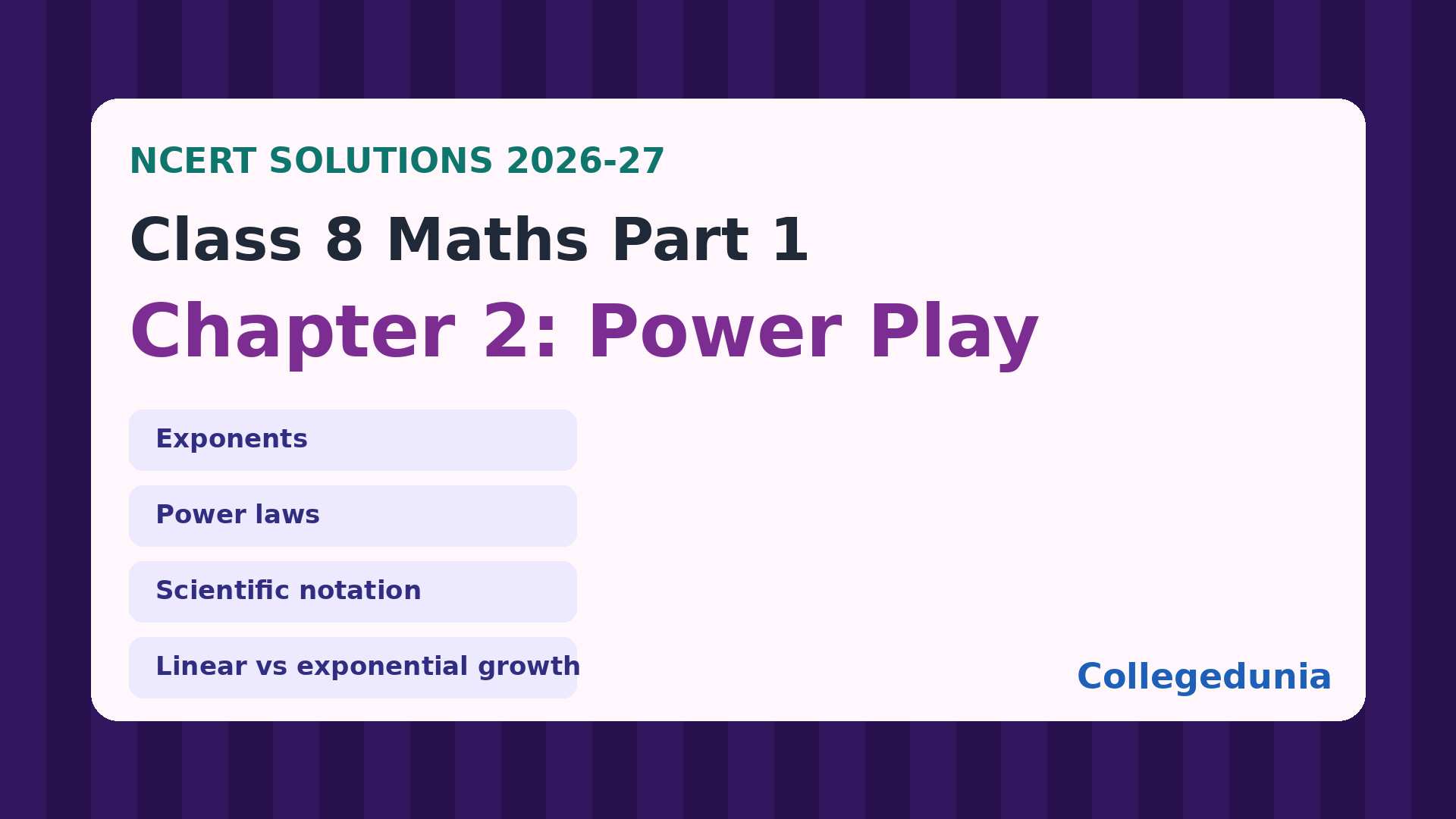 Class 8 Maths Part 1 Chapter 2 NCERT Solutions 2026-27