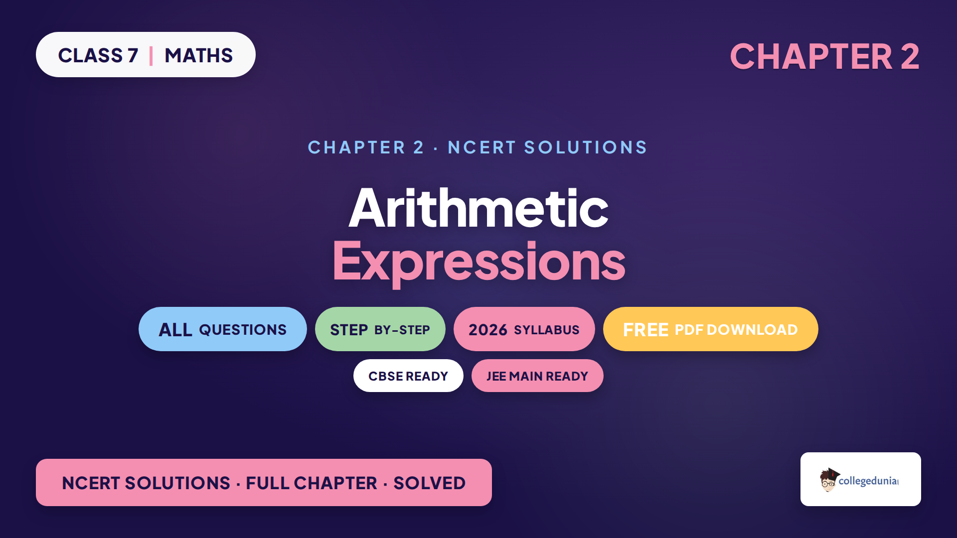 NCERT Solutions Class 7 Mathematics Part 1 Chapter 2 Arithmetic Expressions