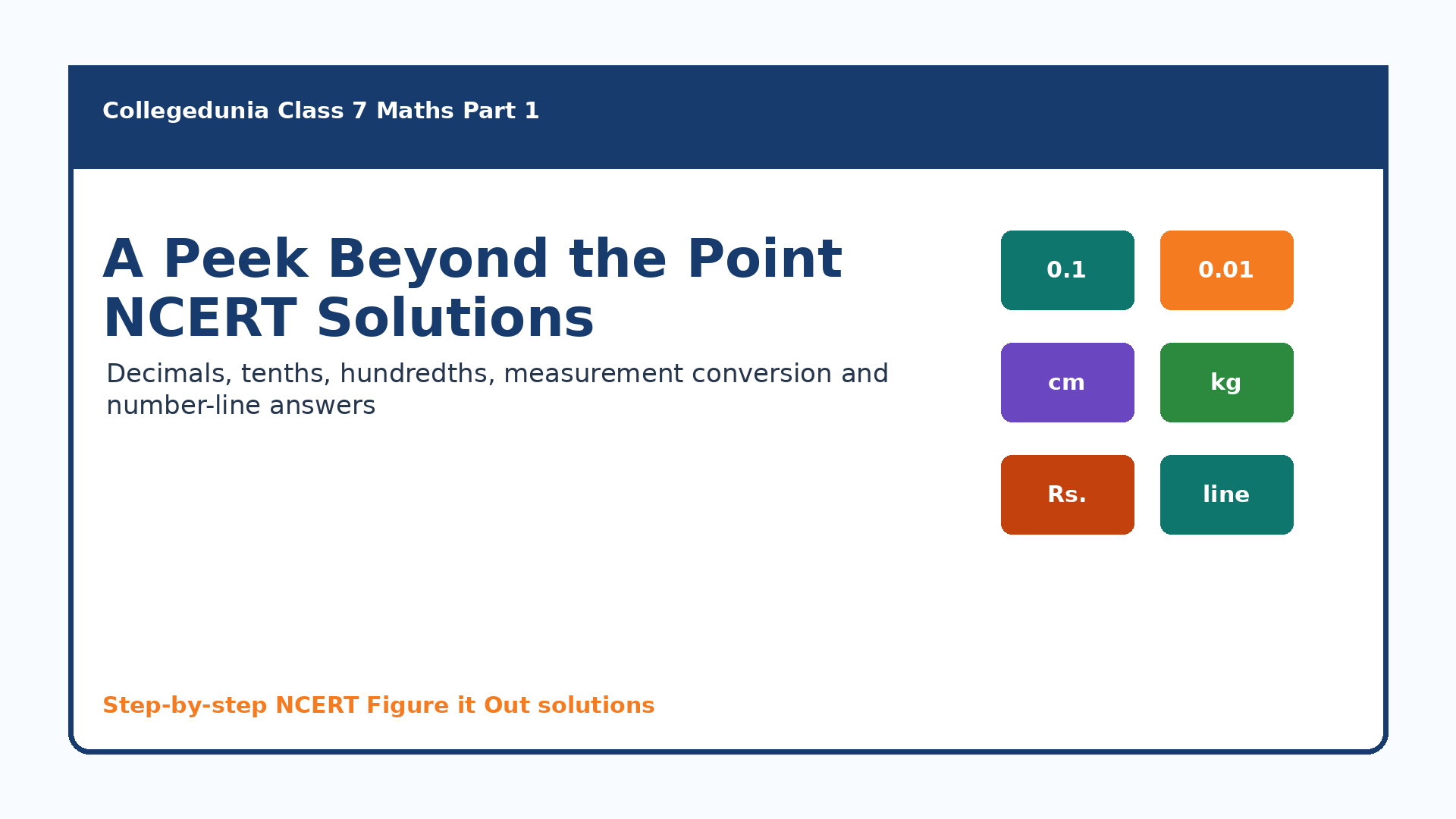 NCERT Solutions Class 7 Mathematics Part 1 Chapter 3 A Peek Beyond the Point