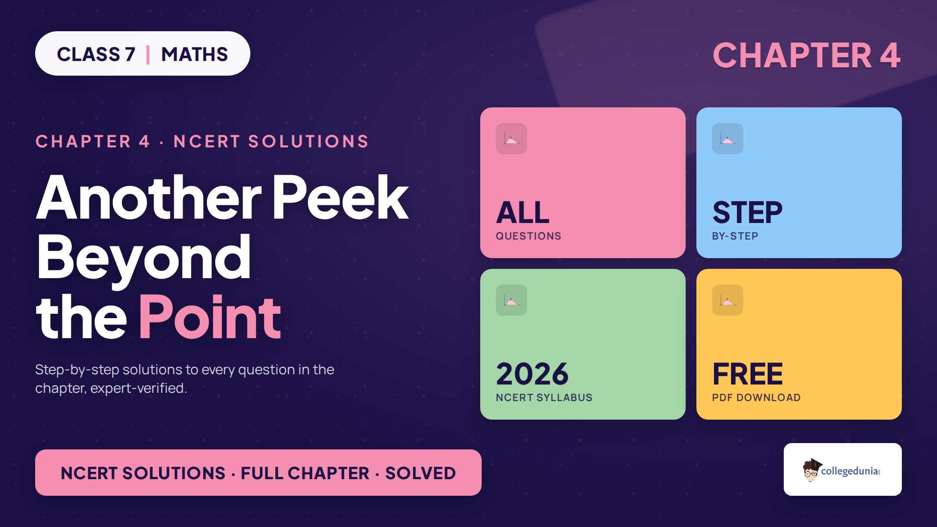 Class 7 Maths Chapter 4 Another Peek Beyond the Point NCERT Solutions 2026-27