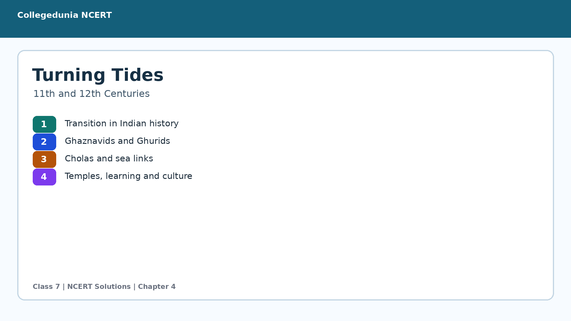 Class 7 Social Science Turning Tides NCERT Solutions