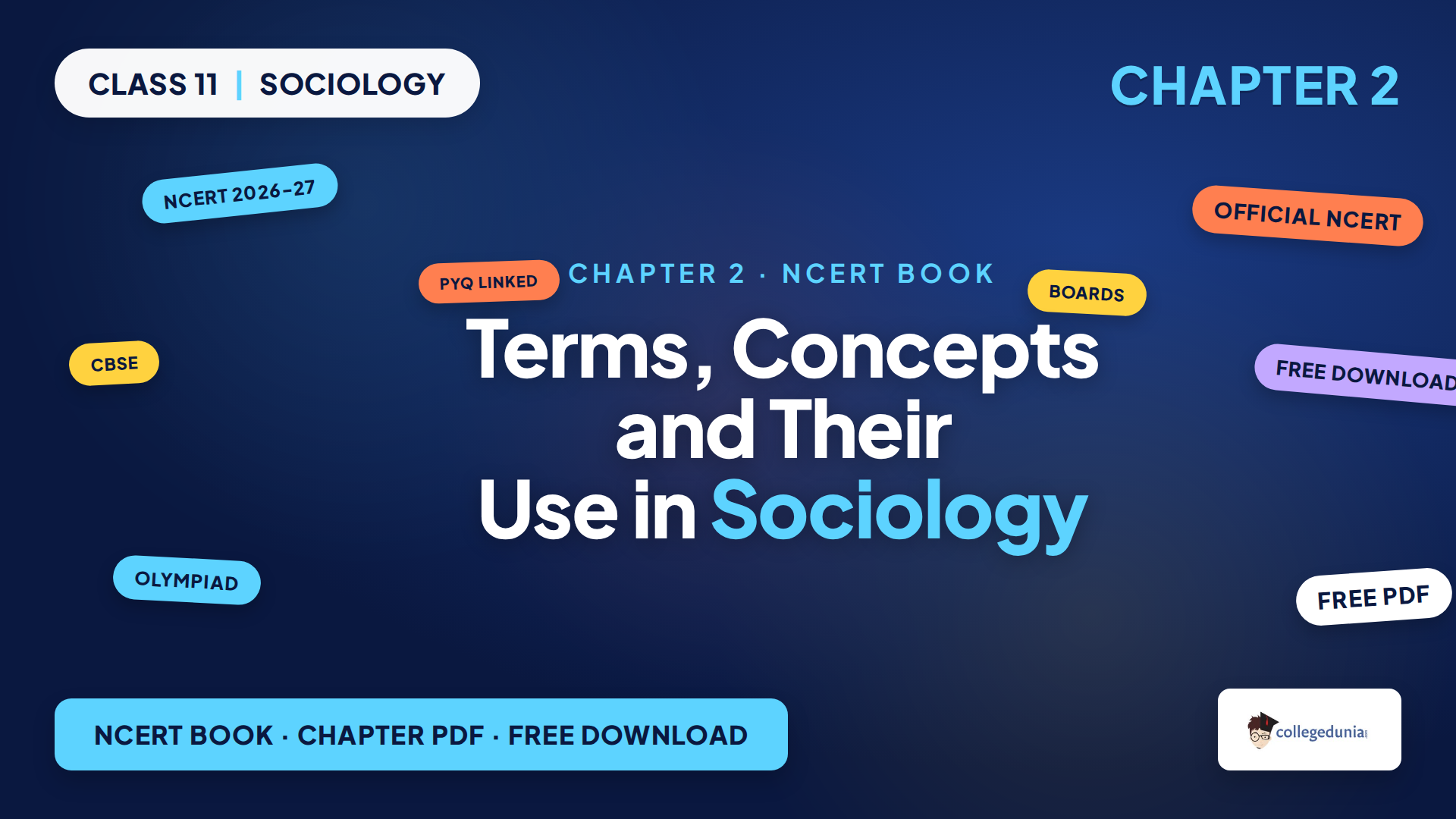 NCERT Class 11 Sociology Chapter 2 Terms Concepts and Their Use in Sociology book PDF
