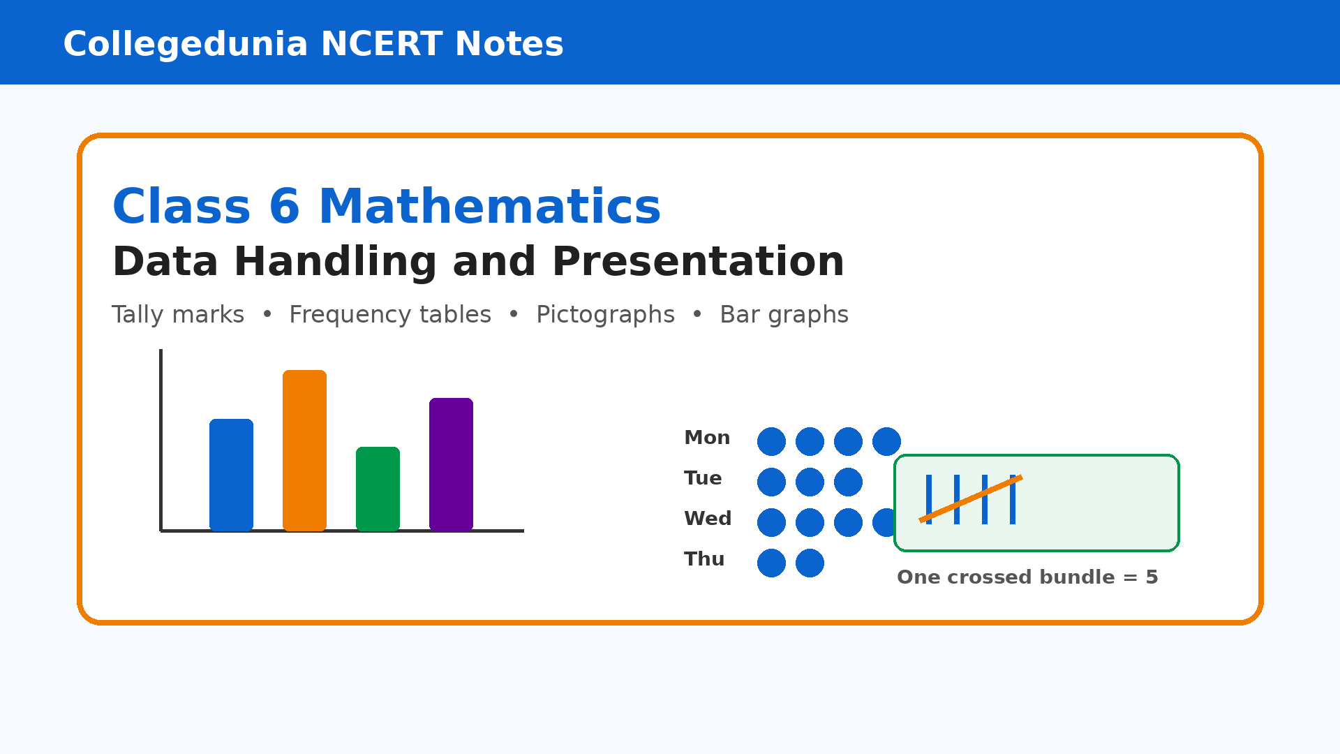 Class 6 Data Handling and Presentation notes 2026-27