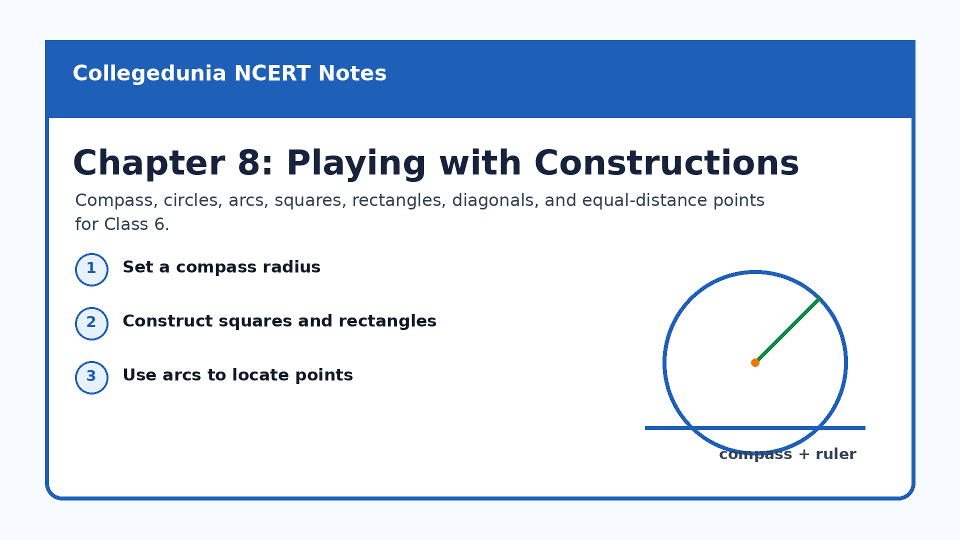 Class 6 Playing with Constructions notes 2026-27