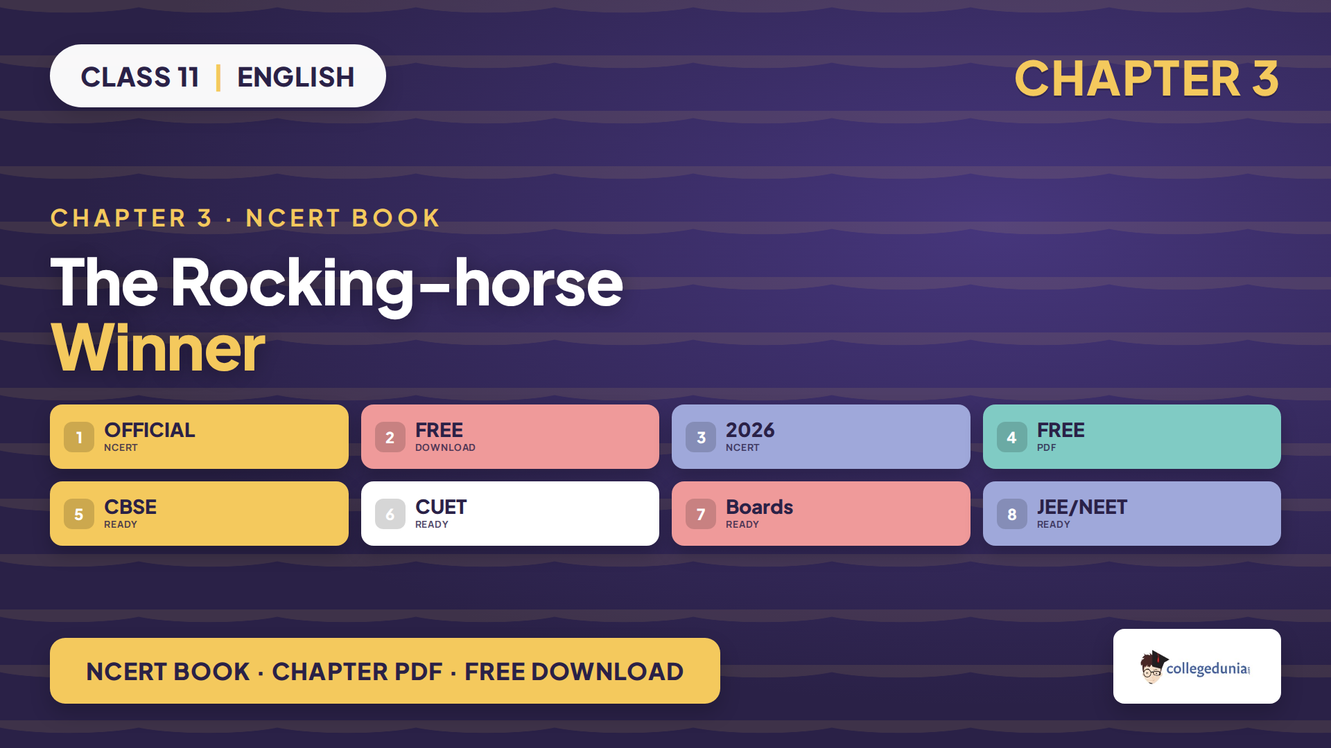 NCERT Class 11 English Woven Words Chapter 3 The Rocking-horse Winner book PDF