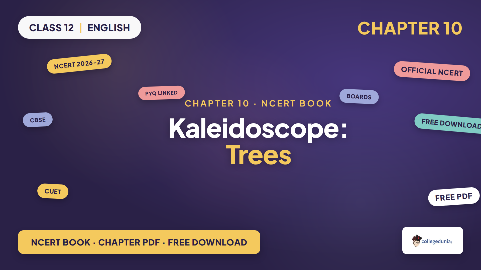 Class 12 English Supplementary Chapter 10 Trees NCERT book PDF
