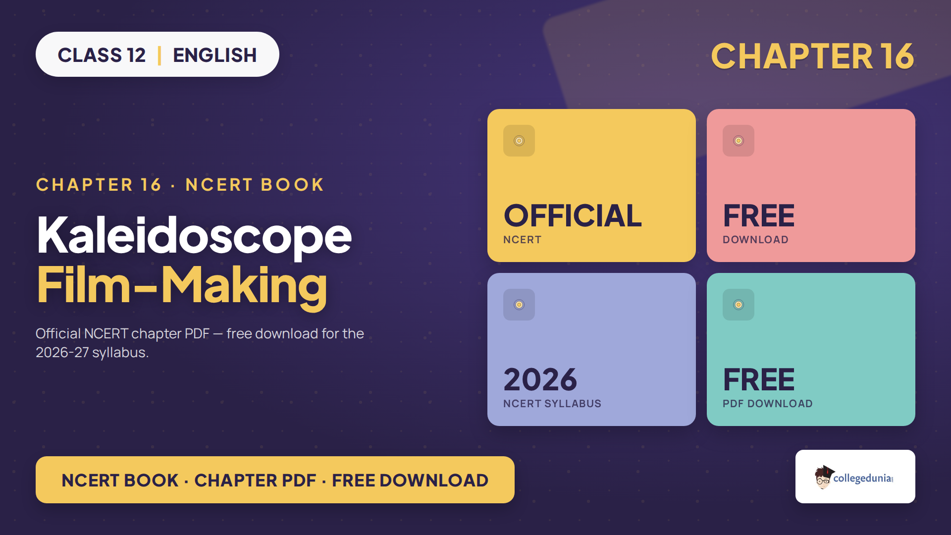 Film-Making Class 12 English NCERT Book PDF