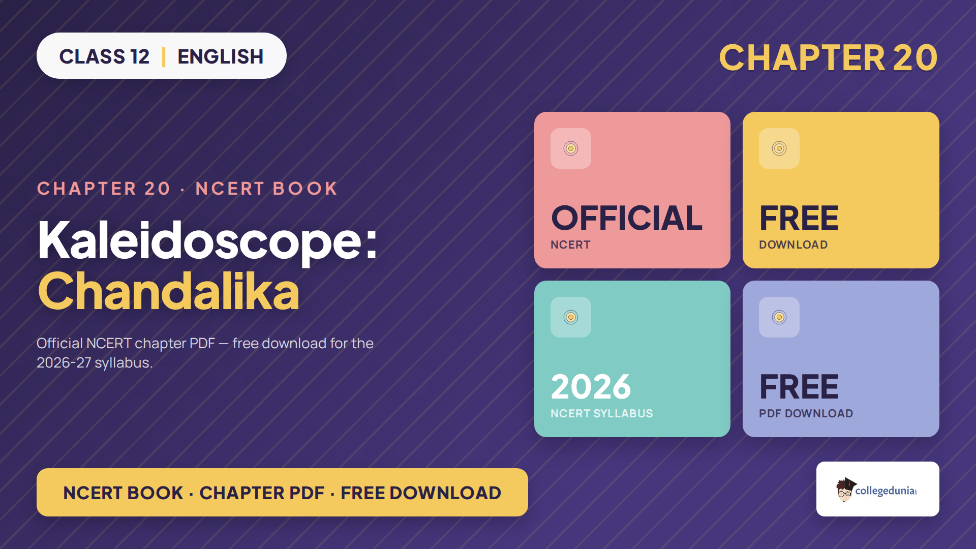 Chandalika Class 12 English NCERT Book PDF