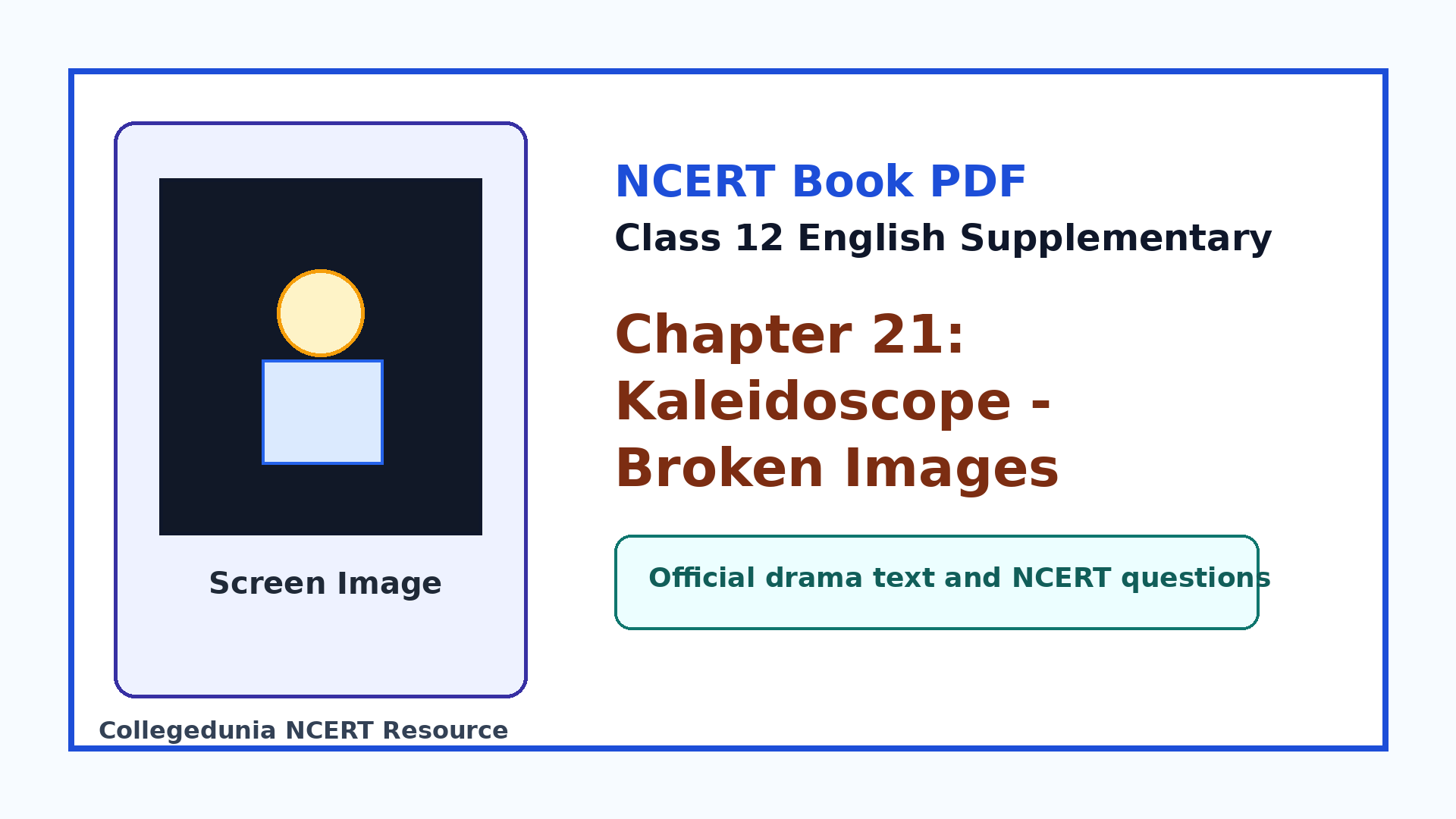 Class 12 English Supplementary Chapter 21 Broken Images NCERT book PDF