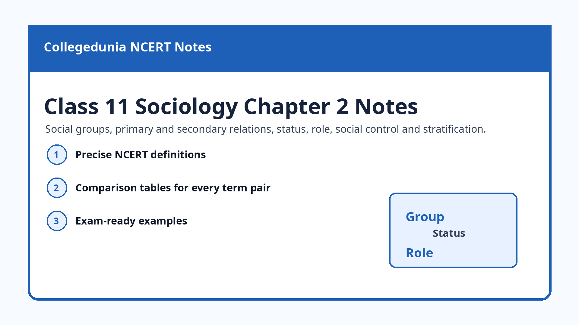 NCERT Class 11 Sociology Chapter 2 Terms Concepts and Their Use in Sociology Notes PDF