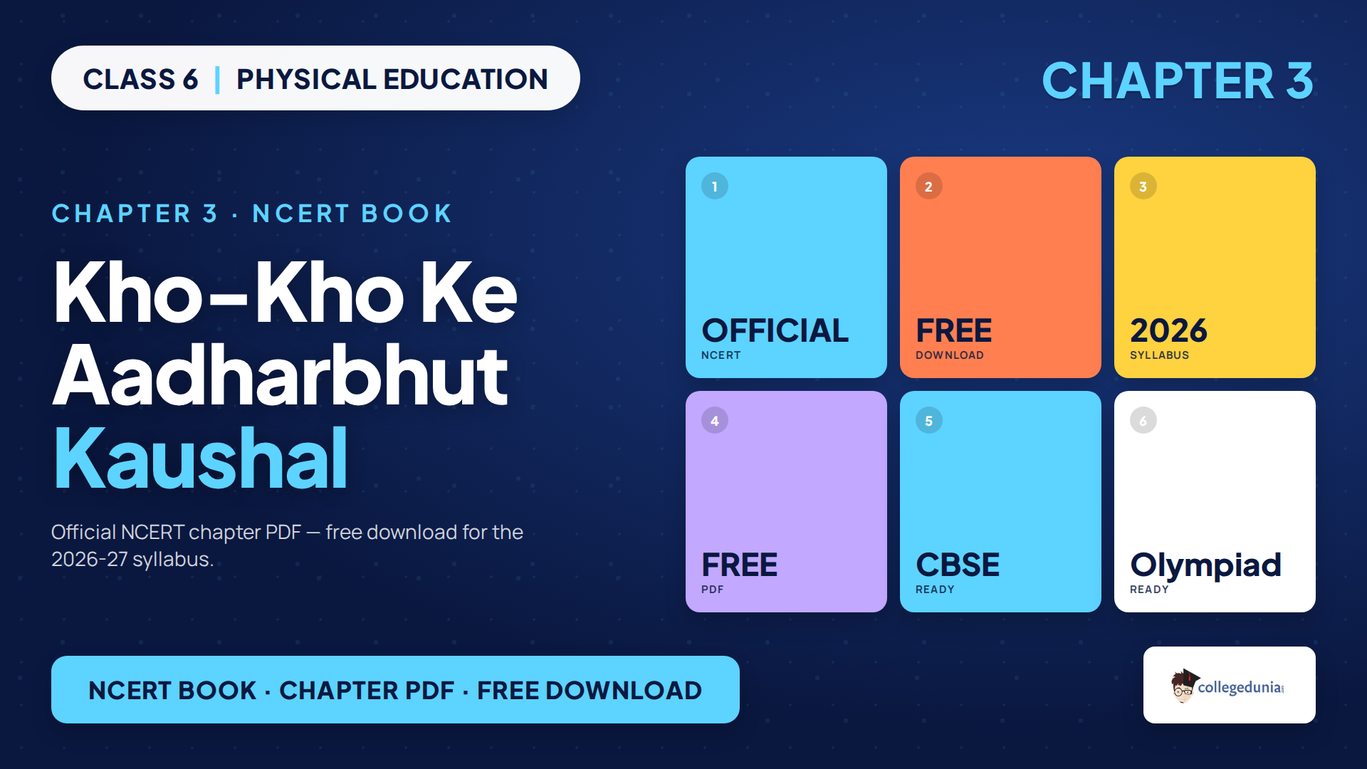 NCERT Class 6 Khel Yatra Chapter 3 book PDF free download for the 2026-27 session