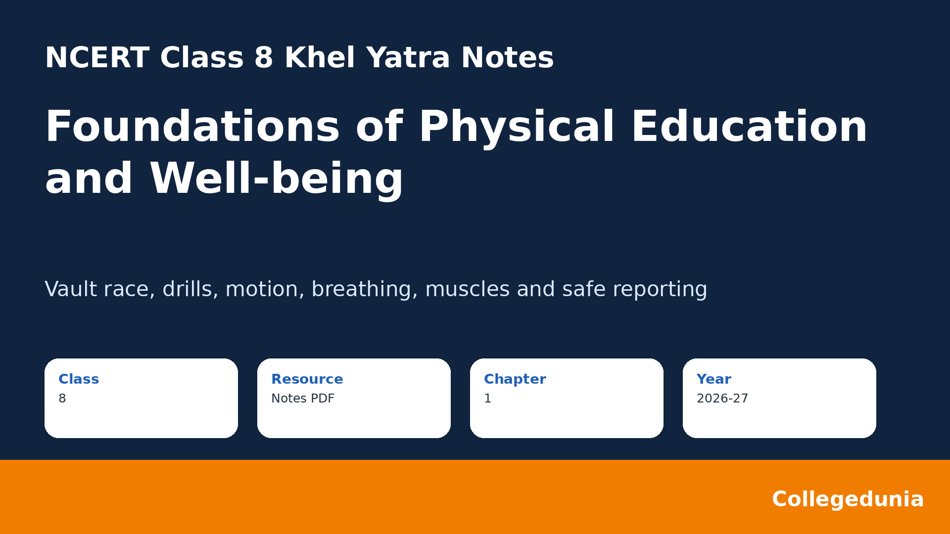 NCERT Class 8 Khel Yatra Chapter 1 Notes 2026-27