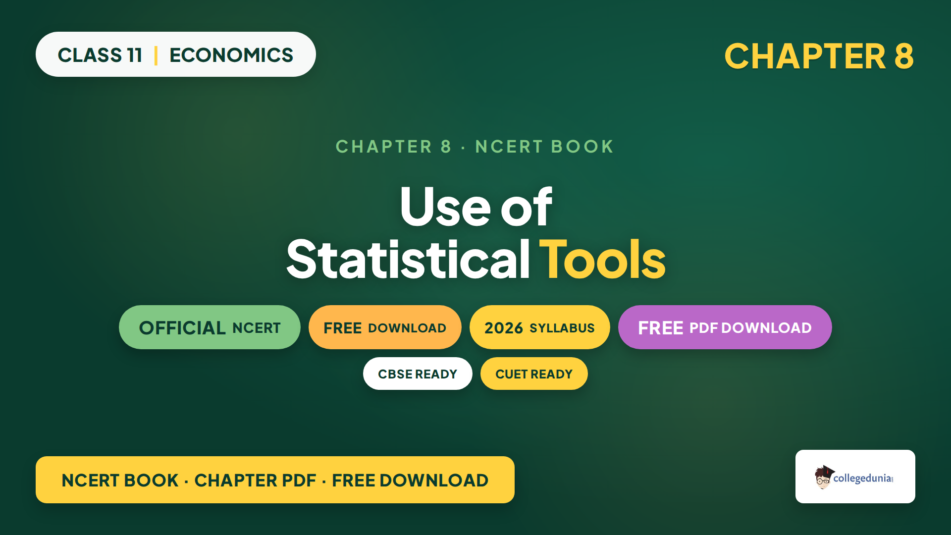 Class 11 Economics Chapter 8 Use of Statistical Tools NCERT book PDF