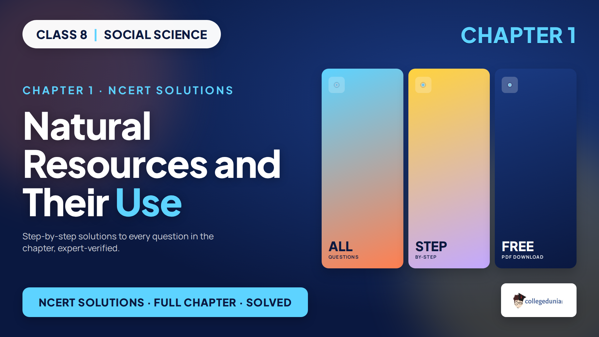NCERT Solutions Class 8 Social Science Chapter 1 Natural Resources and Their Use