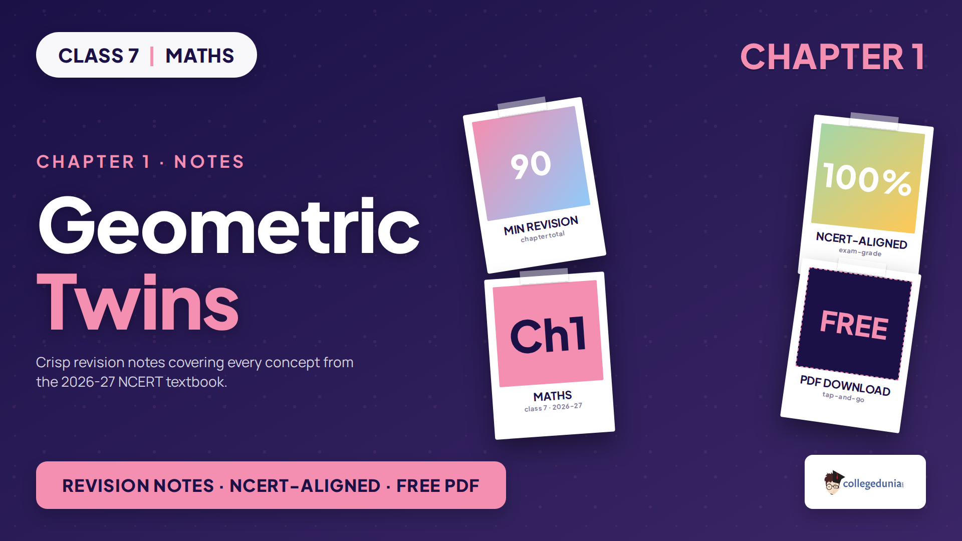 Class 7 Maths Geometric Twins notes for 2026-27
