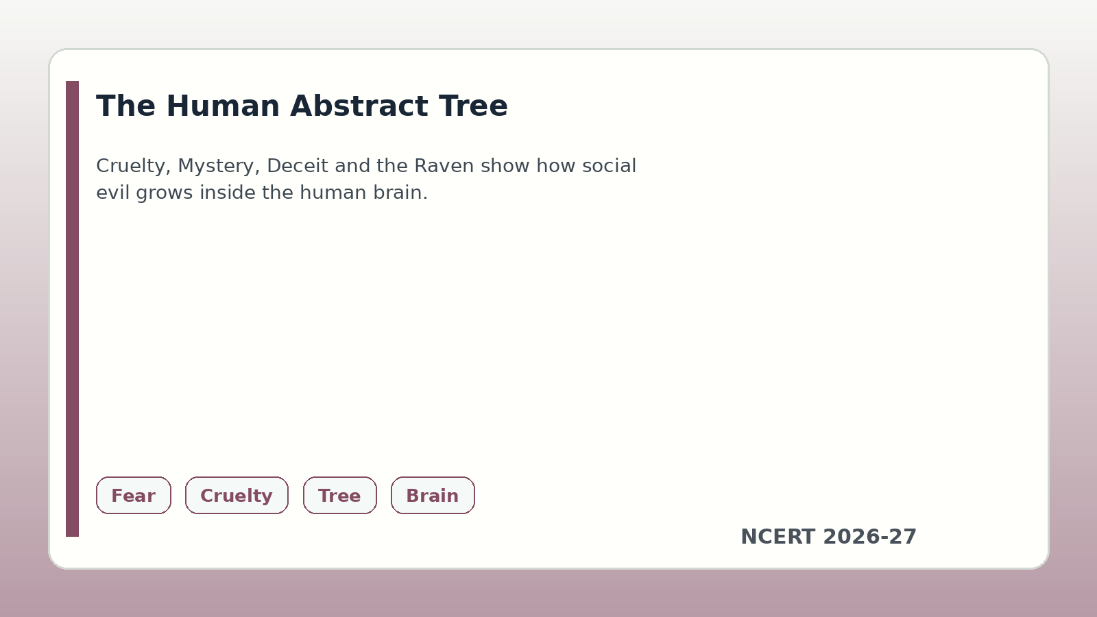 The Human Abstract tree image for Class 12 English Poems by Blake