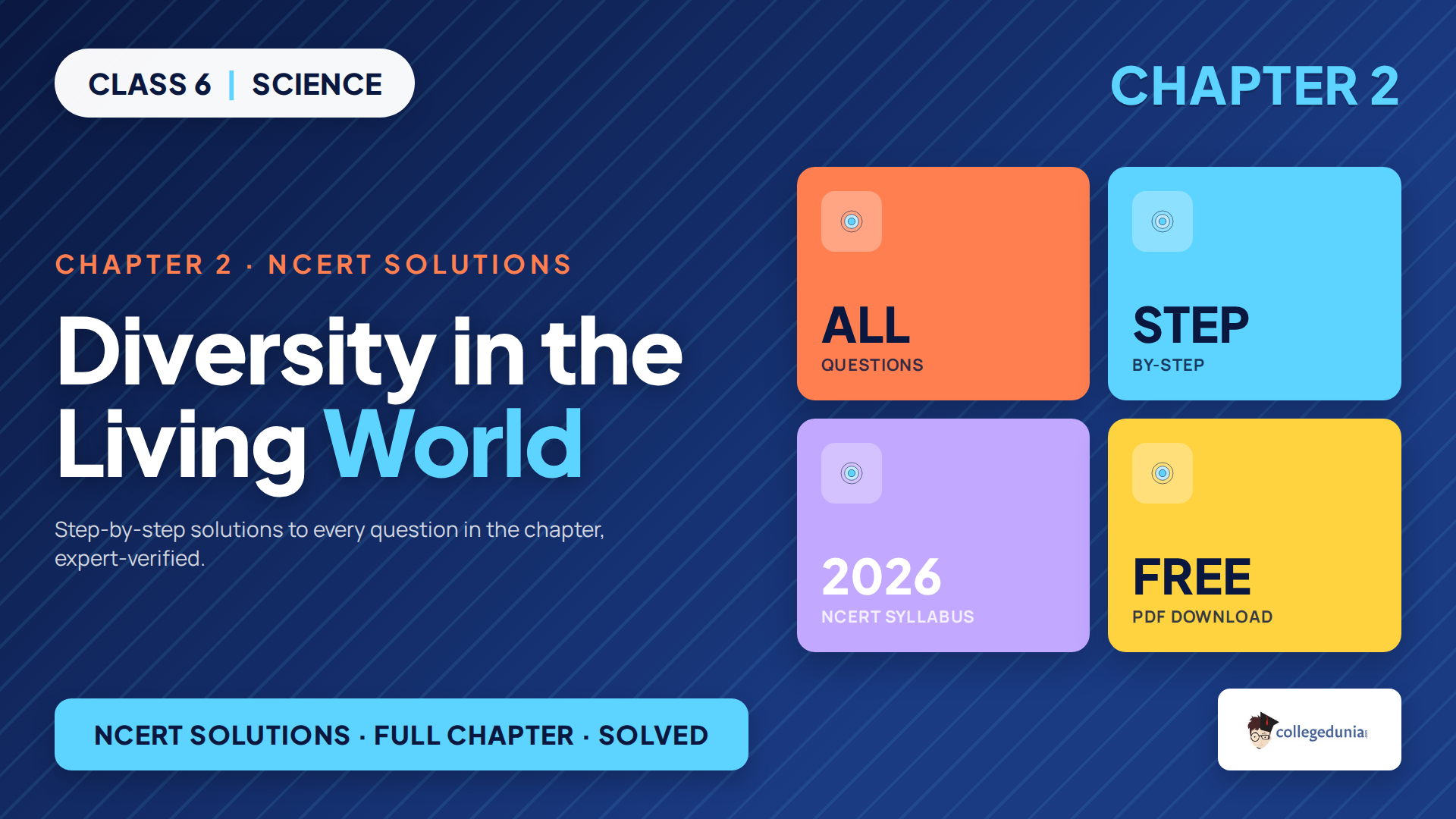 Class 6 Science Chapter 2 Diversity in the Living World NCERT Solutions 2026-27