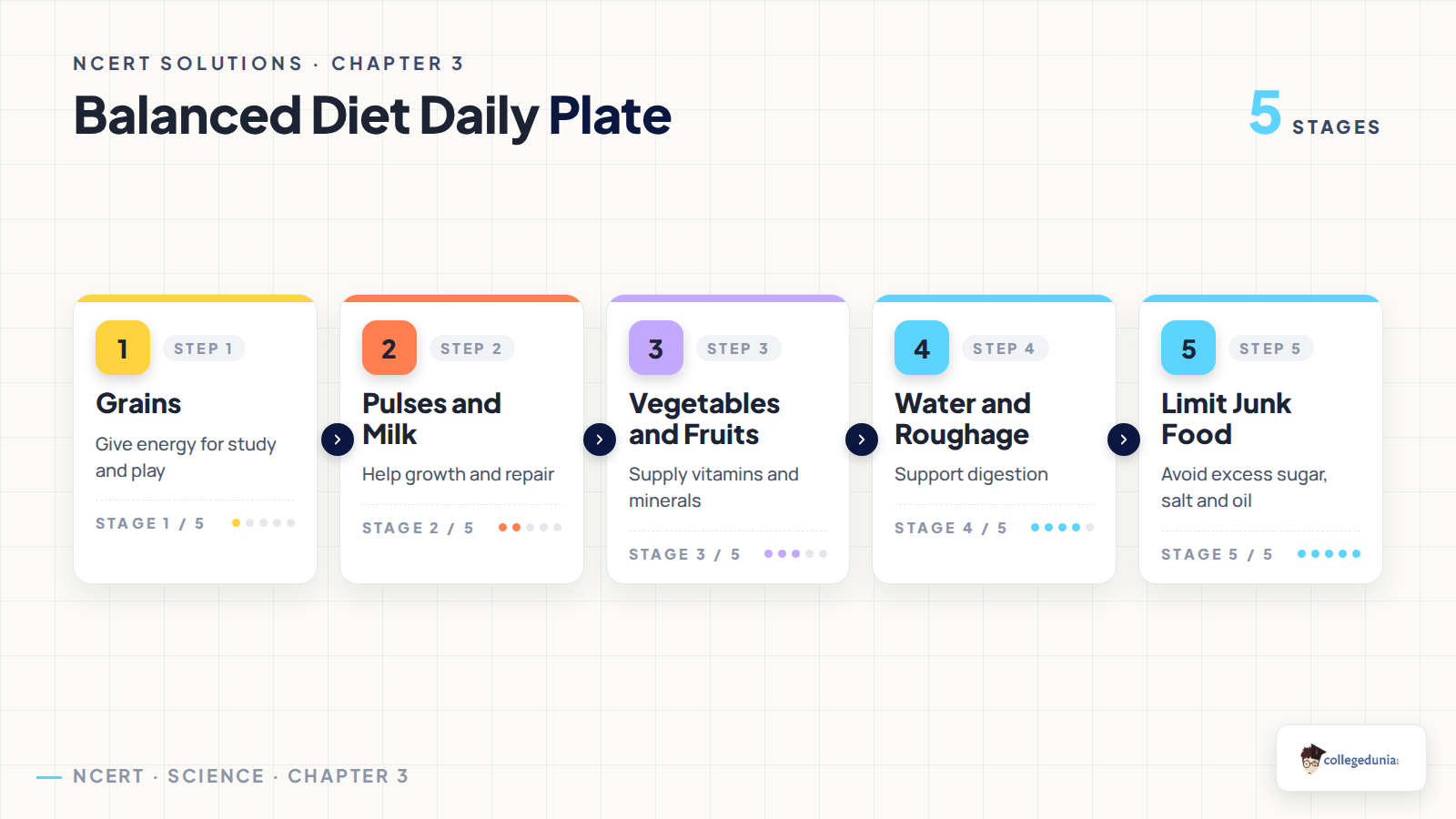 Balanced diet daily plate for Class 6 Science Chapter 3