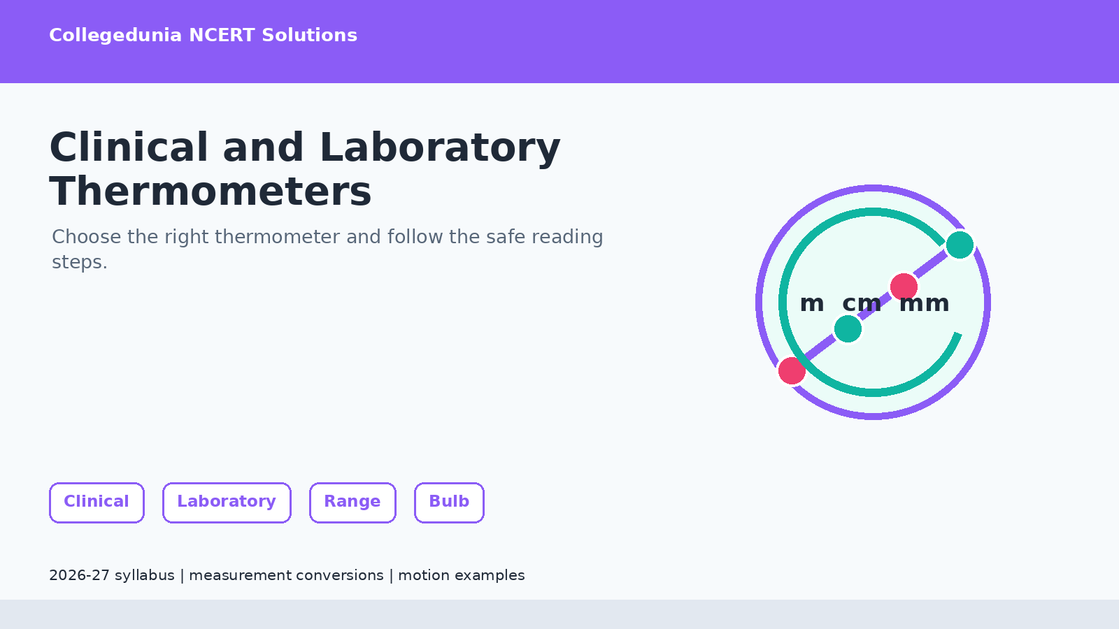 Clinical and laboratory thermometer comparison for Class 6 Science Chapter 7