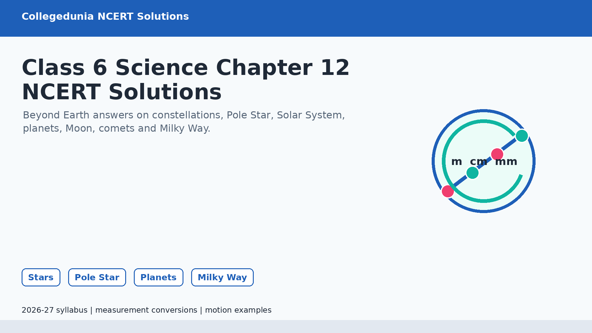 Class 6 Science Chapter 12 Beyond Earth NCERT Solutions 2026-27