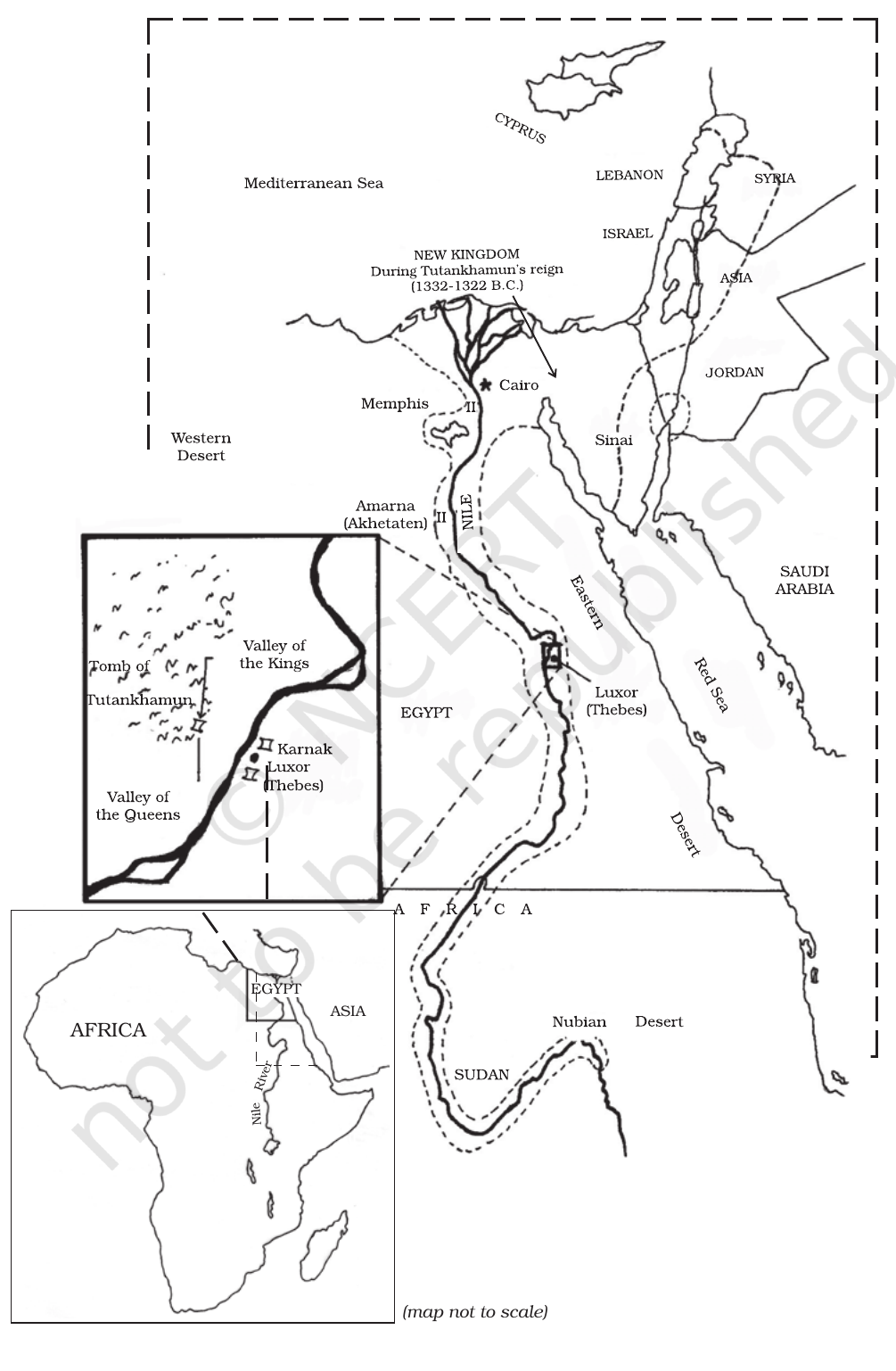 Timeline map for King Tut archaeology and ancient Egypt clues