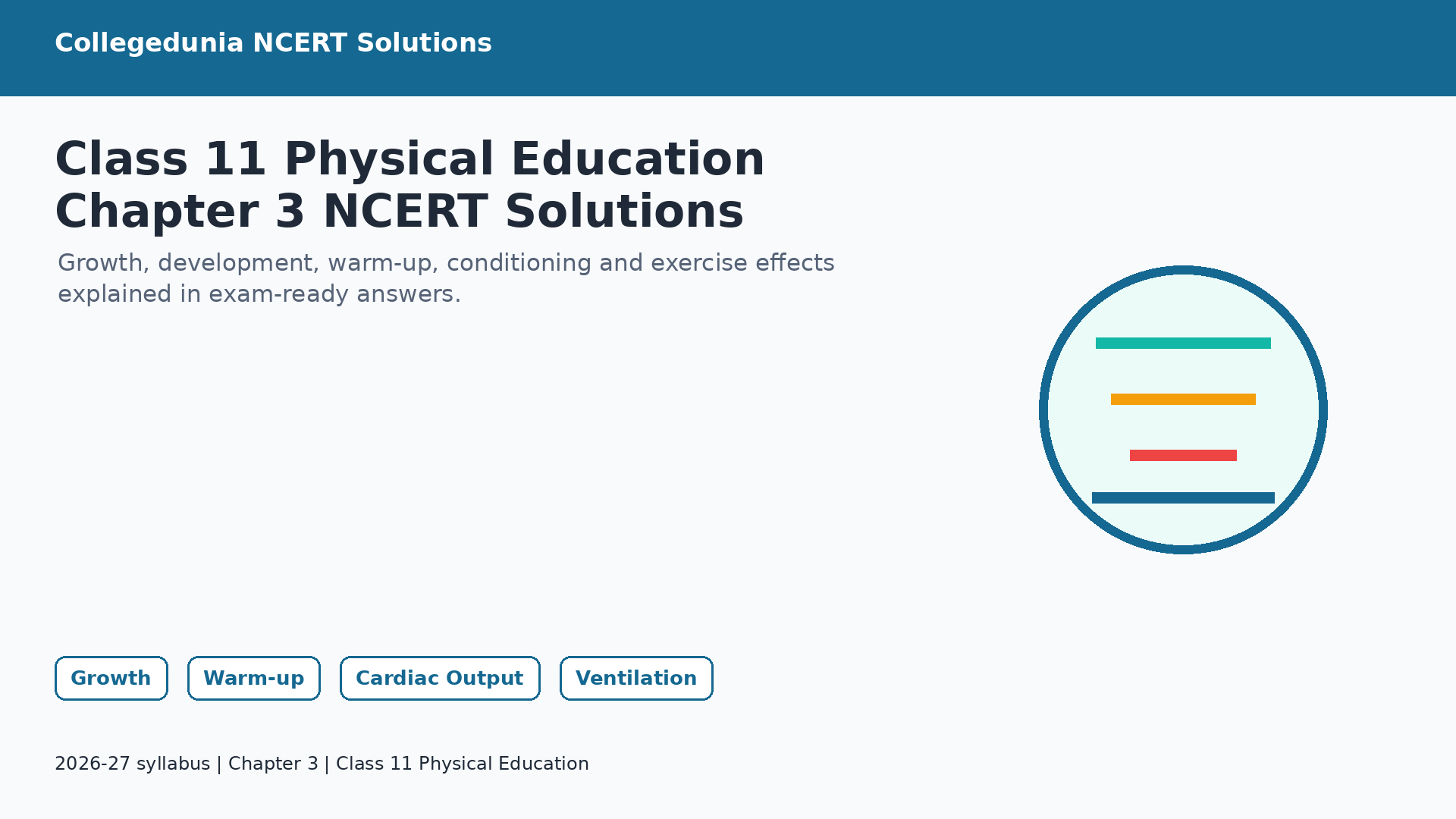 Class 11 Physical Education Chapter 3 NCERT Solutions 2026-27