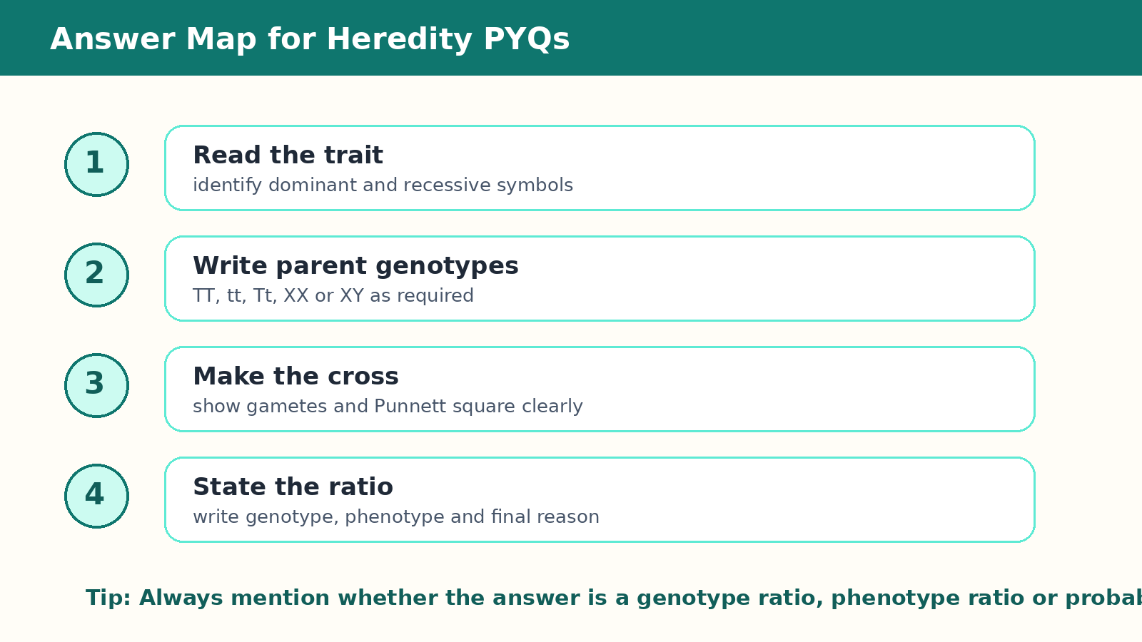 Answer map for Heredity PYQ questions