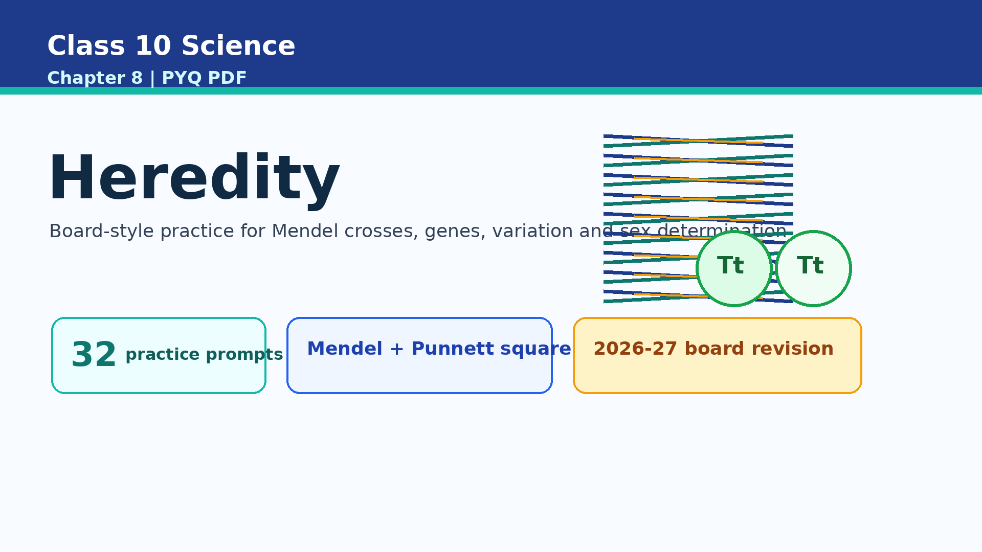 Class 10 Science Heredity PYQ PDF