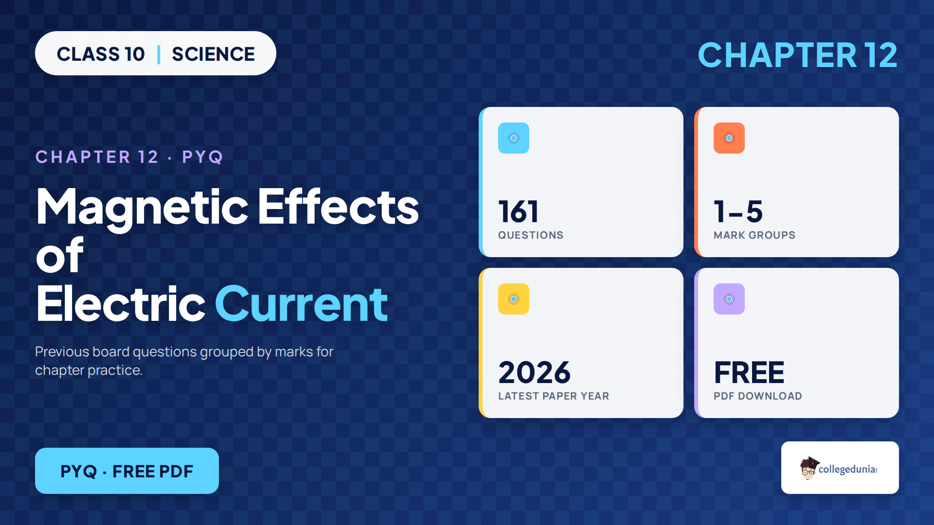 Class 10 Science Magnetic Effects of Electric Current previous year questions, grouped by marks