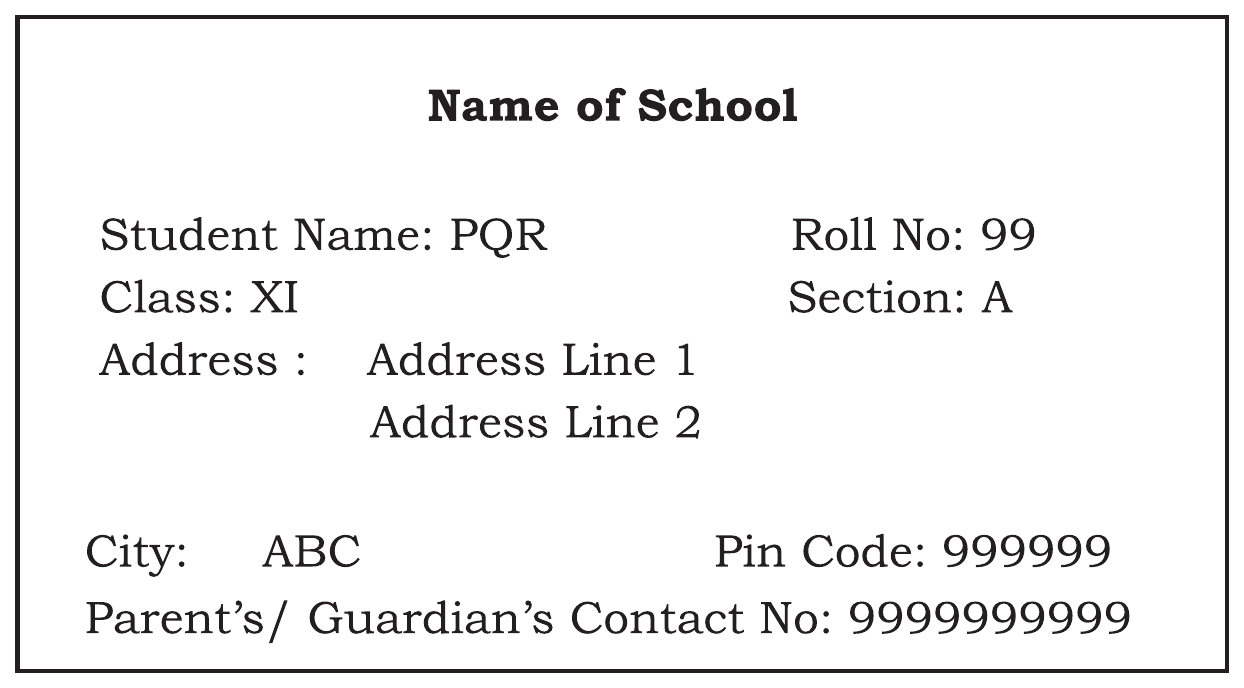 Source display format: NCERT Informatics Practices, Class 11, Chapter 3, textbook page 54.