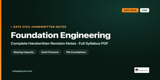 GATE Civil Foundation Engineering Handwritten Notes