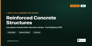 GATE Civil Reinforced Concrete Structures Handwritten Notes