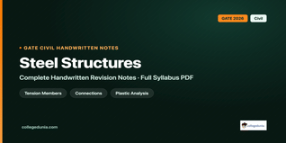 GATE Civil Steel Structures Handwritten Notes
