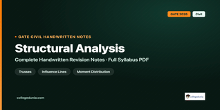 GATE Civil Structural Analysis Handwritten Notes