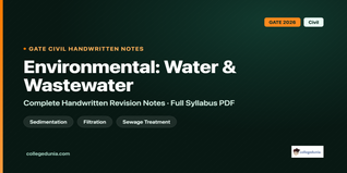 GATE Civil Environmental Engineering Water and Wastewater Handwritten Notes
