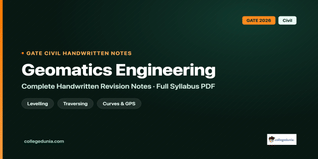 GATE Civil Geomatics Handwritten Notes